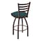 Holland Bar Stool Co 36" Swivel Bar Stool, Bronze Finish, Graph Tidal Seat 41036BZ022 - alternate 2